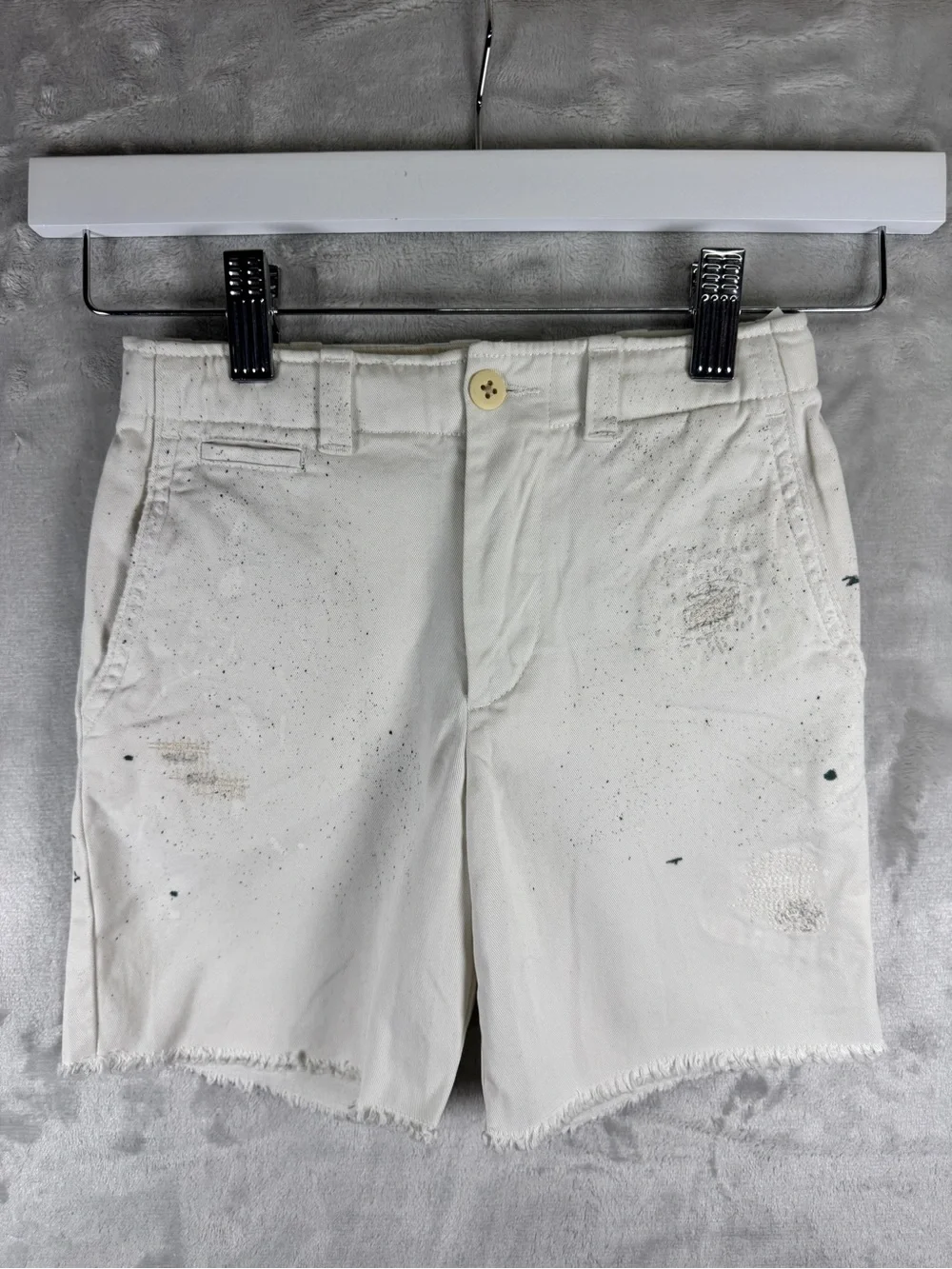 Polo Ralph Lauren Boy’s Chino Short Paint-splattered Cream Size 6